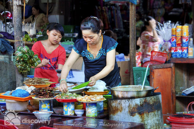 Food Stall at Dong Ba Market - Hue City Tour