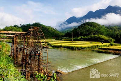 Wheels for irrigration in Pu Luong, Thanh Hoa - Day trip from Hanoi
