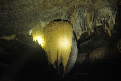 Stalactites at Paradise Cave - Quang Binh cave tour in Vietnam