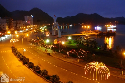 Cat Ba sparkling at night - tours in Cat Ba Vietnam
