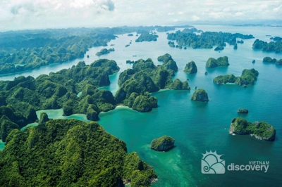 Halong viewed from seaplane Halong Tour