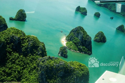View from seaplane Halong Quang Ninh short trip from Hanoi