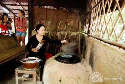 Cooking inside Cu Chi Tunnels - Cycling day tour from Ho Chi Minh City
