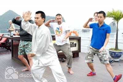 Tai Chi in early morning - Halong Bay tour and cruise