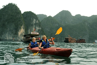 Experience exciting kayak on Halong Bay - tours from hanoi